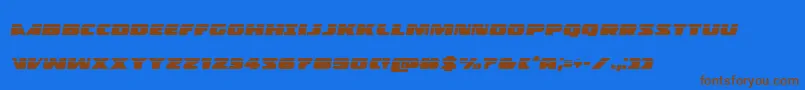 Шрифт Policecruiserlasital – коричневые шрифты на синем фоне