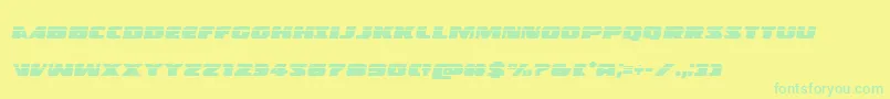 Policecruiserlasital Font – Green Fonts on Yellow Background