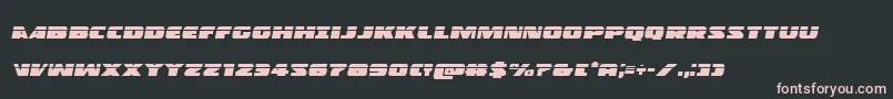 Policecruiserlasital-fontti – vaaleanpunaiset fontit mustalla taustalla