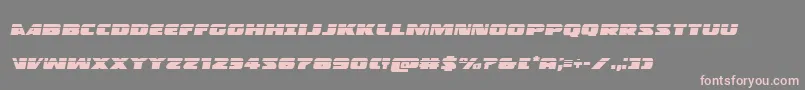フォントPolicecruiserlasital – 灰色の背景にピンクのフォント