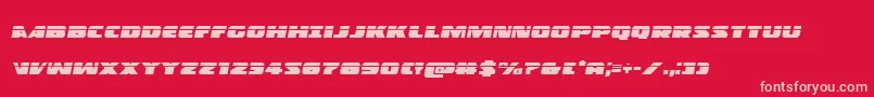Policecruiserlasital-fontti – vaaleanpunaiset fontit punaisella taustalla