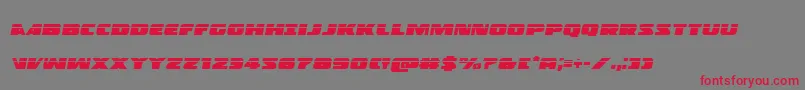 Policecruiserlasital-Schriftart – Rote Schriften auf grauem Hintergrund