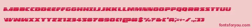 フォントPolicecruiserlasital – ピンクの背景に赤い文字