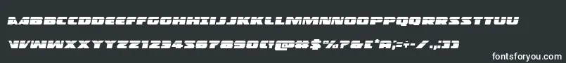 Шрифт Policecruiserlasital – белые шрифты на чёрном фоне