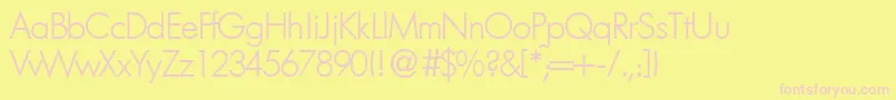 FunctiontwolightRegularDb Font – Pink Fonts on Yellow Background