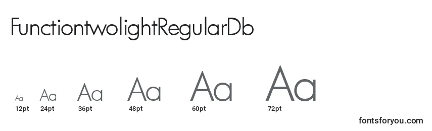 Размеры шрифта FunctiontwolightRegularDb