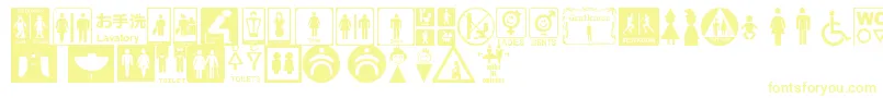 Шрифт RestroomSignsTfb – жёлтые шрифты