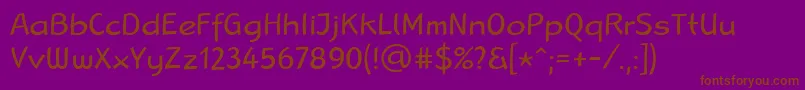 LinotypeRanaRegular Font – Brown Fonts on Purple Background