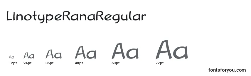 LinotypeRanaRegular Font Sizes