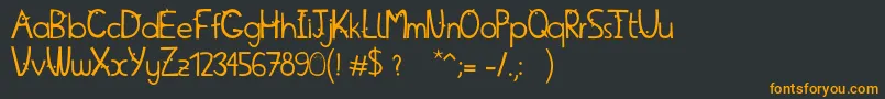 フォントPajaritofontRegular – 黒い背景にオレンジの文字