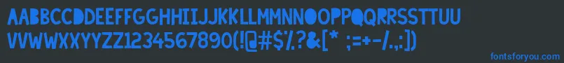 LazySundayRegular Font – Blue Fonts on Black Background
