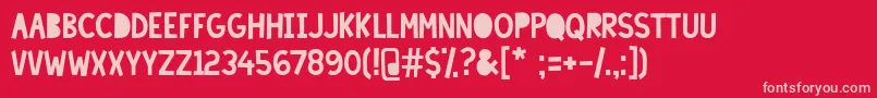 Подробнее о шрифте LazySundayRegular Шрифт LazySundayRegular – розовые шрифты на красном фоне