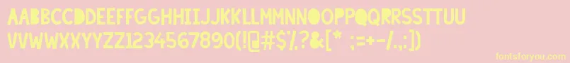 fuente LazySundayRegular – Fuentes Amarillas Sobre Fondo Rosa