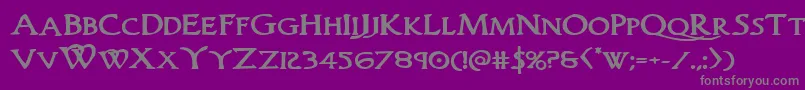 Woodgodboldexpand Font – Gray Fonts on Purple Background