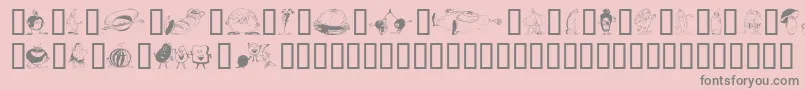 Yummi Font – Gray Fonts on Pink Background