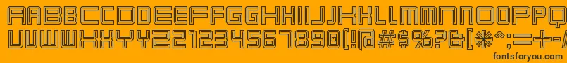 KarnivoreTecca Font – Black Fonts on Orange Background