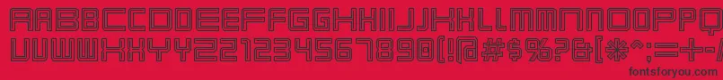 KarnivoreTecca Font – Black Fonts on Red Background