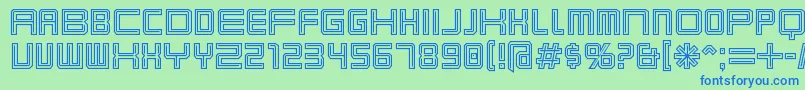 KarnivoreTecca Font – Blue Fonts on Green Background