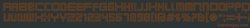 Więcej informacji o czcionce KarnivoreTecca Czcionka KarnivoreTecca – brązowe czcionki na czarnym tle