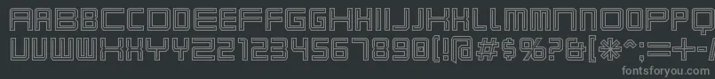 KarnivoreTecca Font – Gray Fonts on Black Background