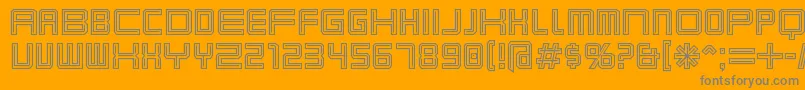 Weitere Informationen zur KarnivoreTecca-Schriftart KarnivoreTecca-Schriftart – Graue Schriften auf orangefarbenem Hintergrund
