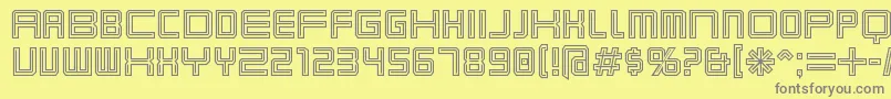 KarnivoreTecca Font – Gray Fonts on Yellow Background