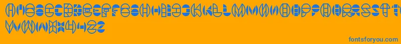 Dragon ffy Font – Blue Fonts on Orange Background