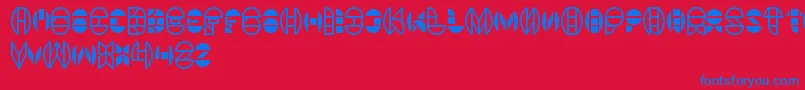 Dragon ffy Font – Blue Fonts on Red Background