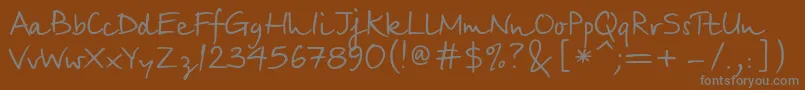 Birchc Font – Gray Fonts on Brown Background