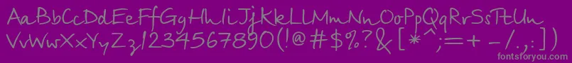 Birchc Font – Gray Fonts on Purple Background