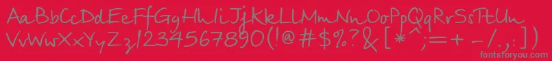 Birchc Font – Gray Fonts on Red Background