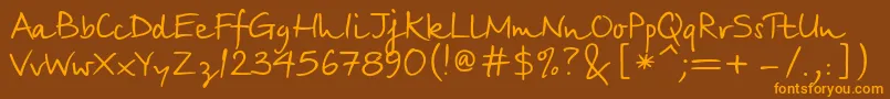 Birchc Font – Orange Fonts on Brown Background