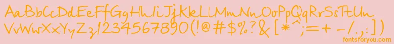 Birchc Font – Orange Fonts on Pink Background