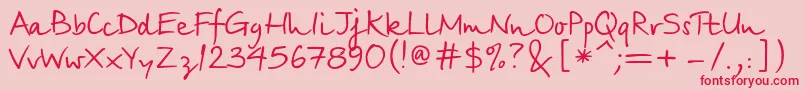 Birchc Font – Red Fonts on Pink Background