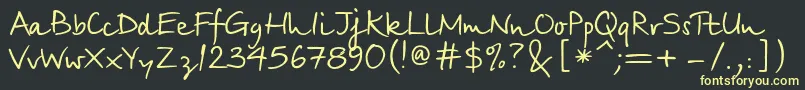 Birchc Font – Yellow Fonts on Black Background
