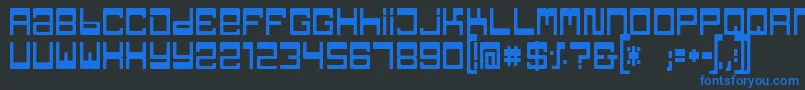 TpfJaib Font – Blue Fonts on Black Background