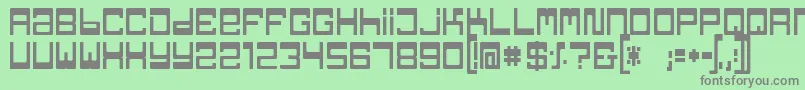 TpfJaib Font – Gray Fonts on Green Background