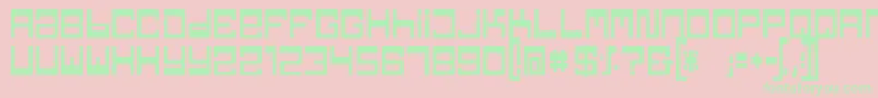 TpfJaib Font – Green Fonts on Pink Background