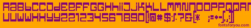 TpfJaib Font – Purple Fonts on Orange Background