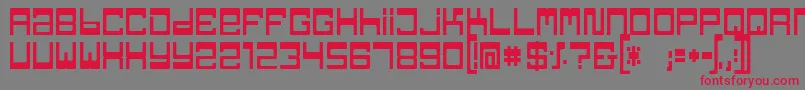フォントTpfJaib – 赤い文字の灰色の背景