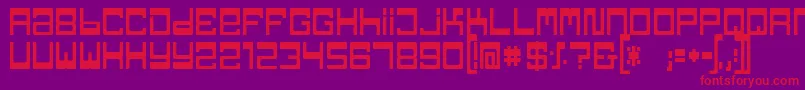 TpfJaib Font – Red Fonts on Purple Background