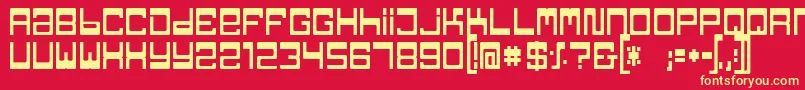 TpfJaib Font – Yellow Fonts on Red Background