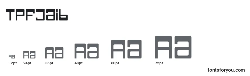 Размеры шрифта TpfJaib