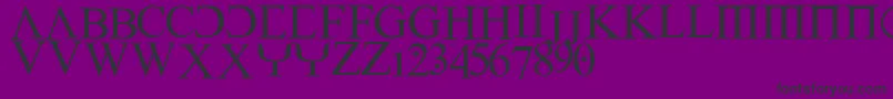 フォントEmpiric – 紫の背景に黒い文字