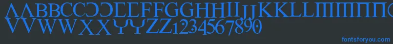 Empiric Font – Blue Fonts on Black Background