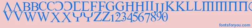 Empiric Font – Blue Fonts on Pink Background