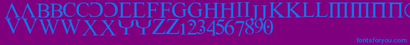 Empiric Font – Blue Fonts on Purple Background