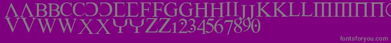 Empiric Font – Gray Fonts on Purple Background