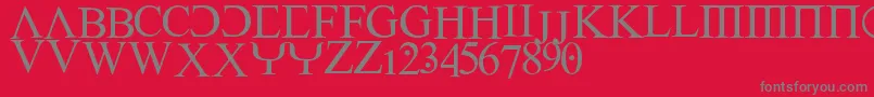 Empiric Font – Gray Fonts on Red Background