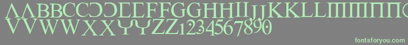 Empiric Font – Green Fonts on Gray Background